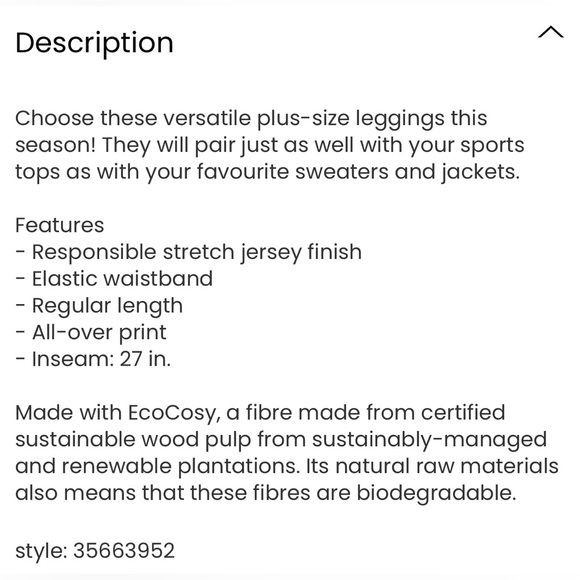 NWT 2X Penningtons Floral Printed Leggings - Picture 6 of 8